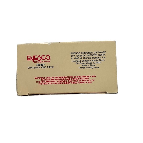 1988 Enesco Santa and Mouse Christmas Hanging Ornament NORTH POLE DEADLINE - Picture 9 of 11